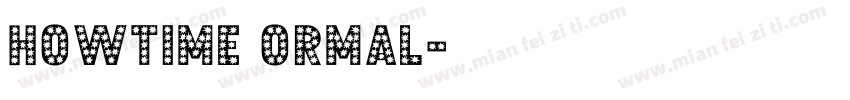 Showtime NormalA字体转换